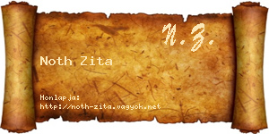 Noth Zita névjegykártya